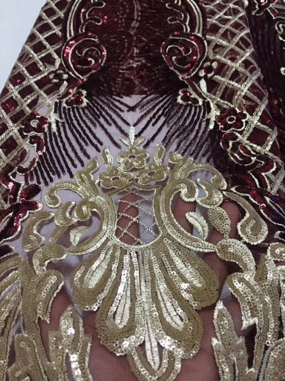 Новинка 2018 кружевная ткань с вышивкой в нигерийском стиле расшитая блестками для