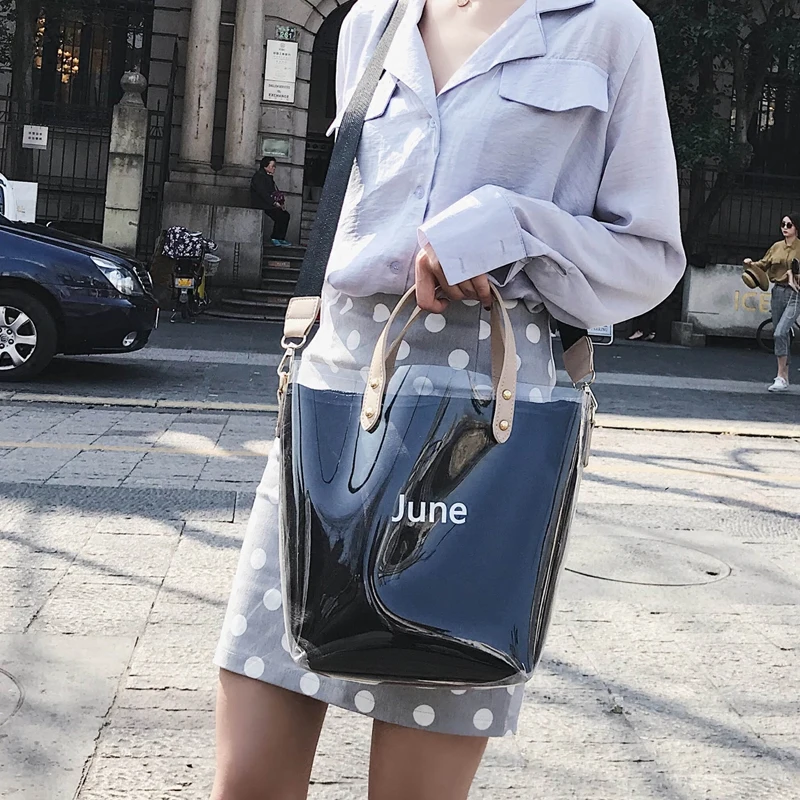 2018 г. Новые летние водонепроницаемые Прозрачные сумка пляжная Кристалл женские