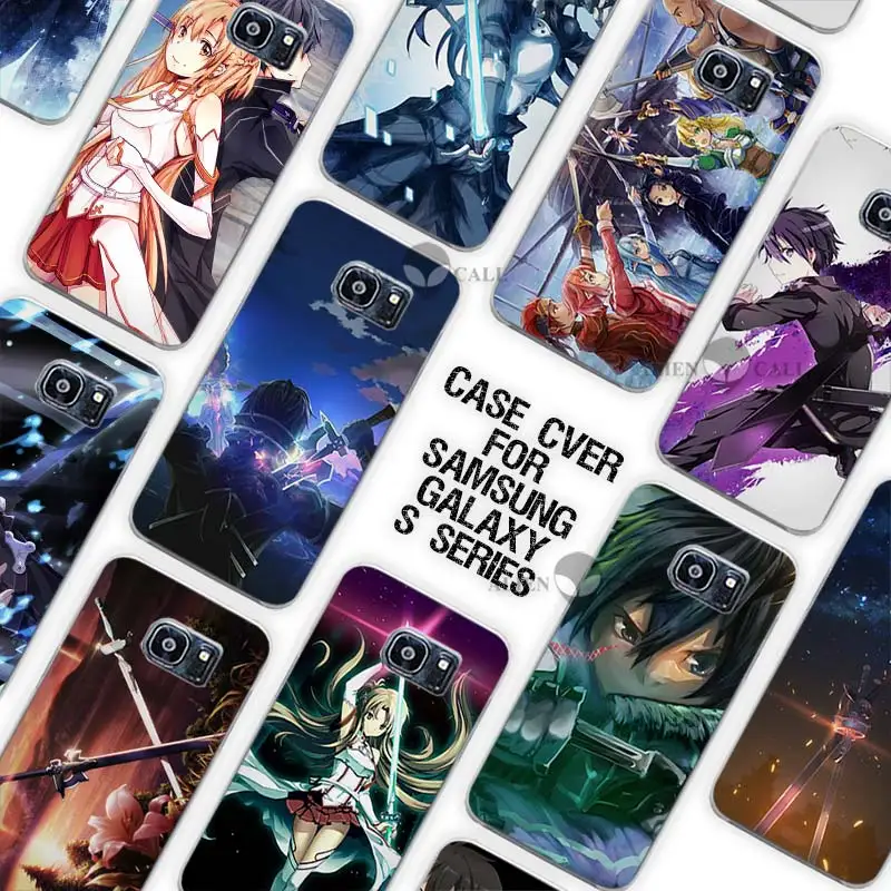 Sword Art Online SAO Аниме Манга прозрачный чехол для samsung Galaxy S3 S4 S5 Mini S6 S7 Edge Plus