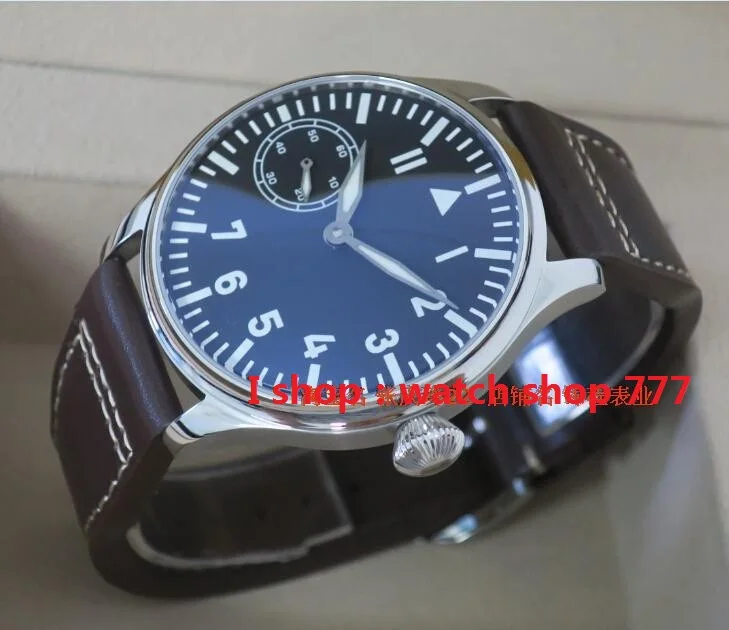 Часы Parnis с большим циферблатом pilot ST3600/6497 gooseneck тонкая настройка движения синие светящиеся часы мужские часы оптом