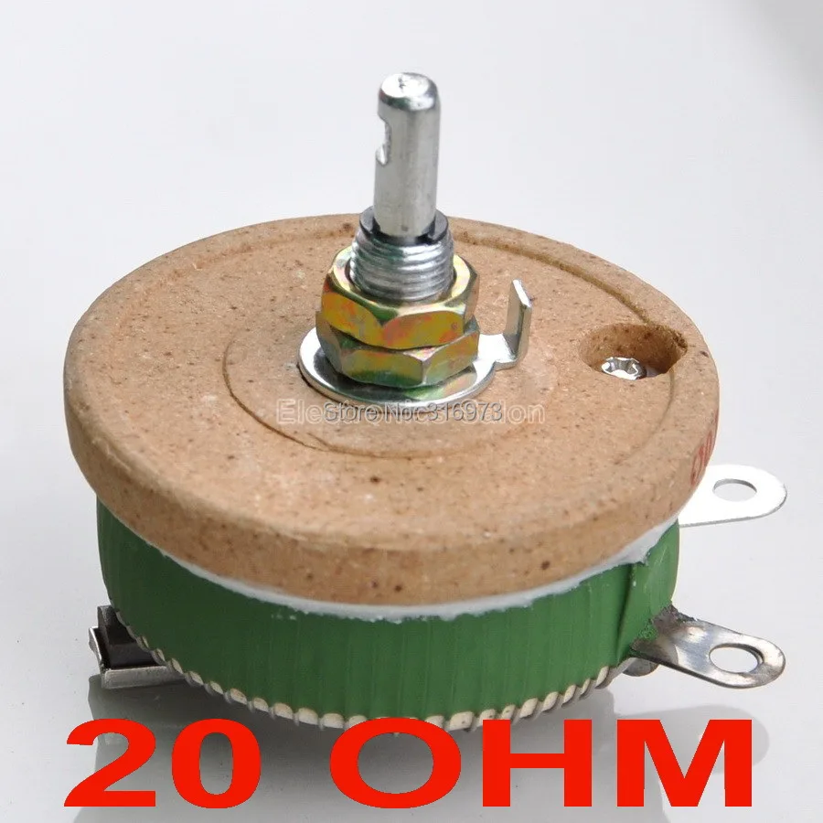 

50W 20 OHM High Power Wirewound Potentiometer, Rheostat, Variable Resistor, 50 Watts.