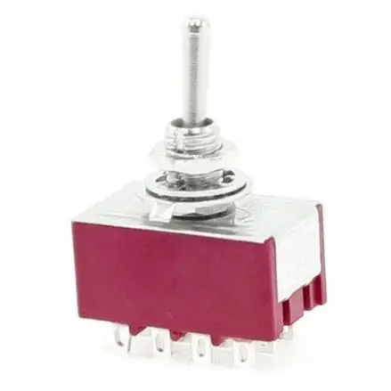 1 шт. 6A/125VAC 2A/250VAC 12-контактный 4PDT ON/ON 2-позиционный мини-тумблер LW | Обустройство