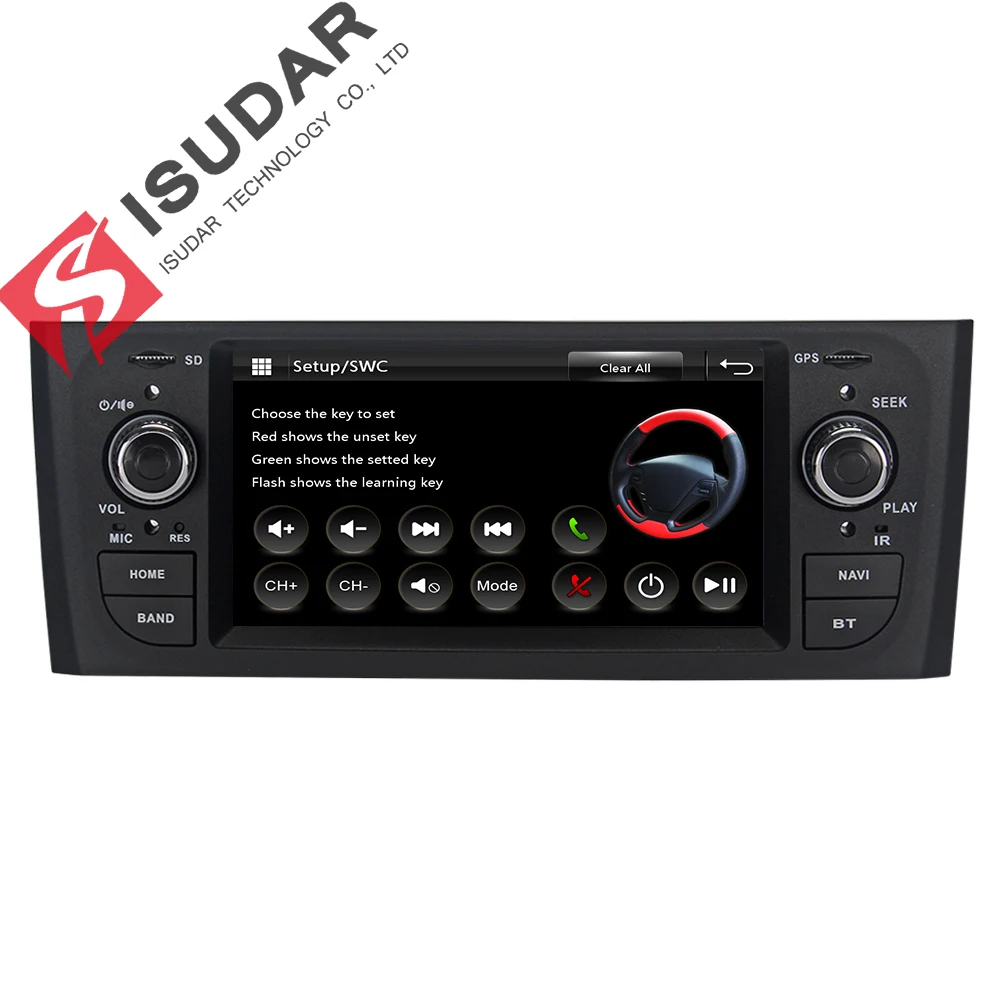 Isudar Автомагнитола с Сенсорным 7 Дюймовым Экраном Для Автомобилей Fiat/Grande/Punto/Linea