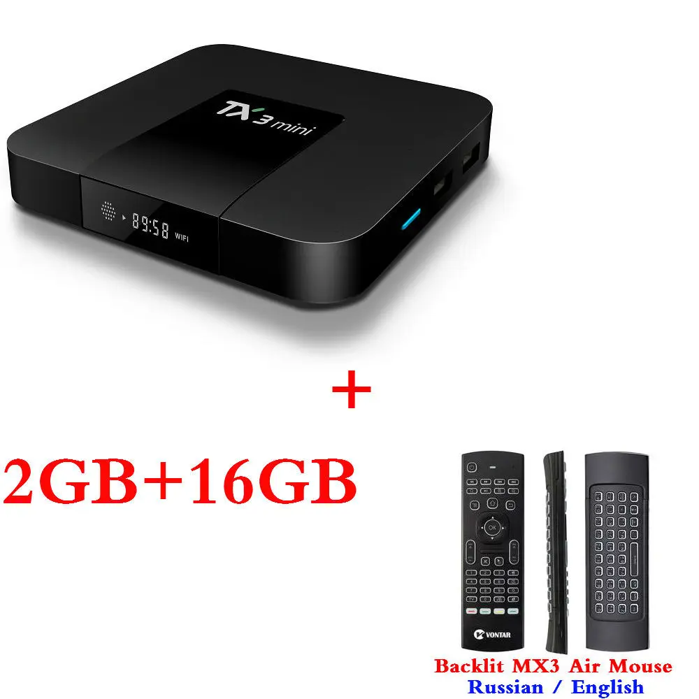 2GB16GB MX3 Смарт Android 8,1 ТВ приставка TX3 мини Amlogic S905W 2GB16GB четырехъядерный H.265 4K 2,4 GHz WiFi медиаплеер ТВ приставка tanix TX3 мини 1GB 8GB - Цвет: 2GB16GB MX3