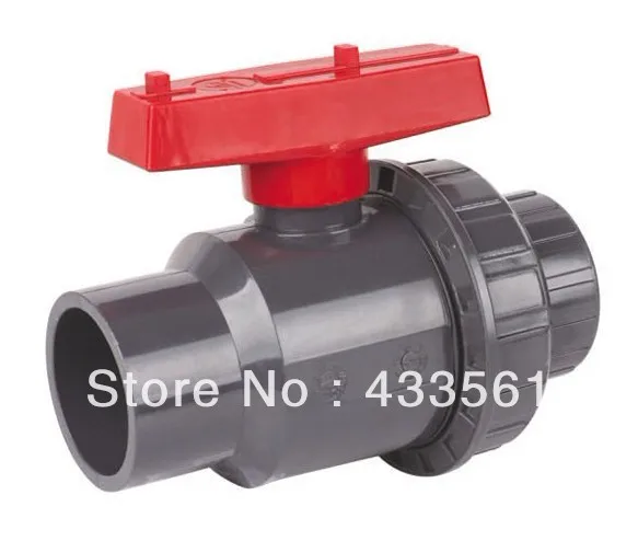 

Free shipping Quality PVC Single Union Low Pressure Water Ball valve size 1/2" for pipeline fluid & Farm irrigation Application