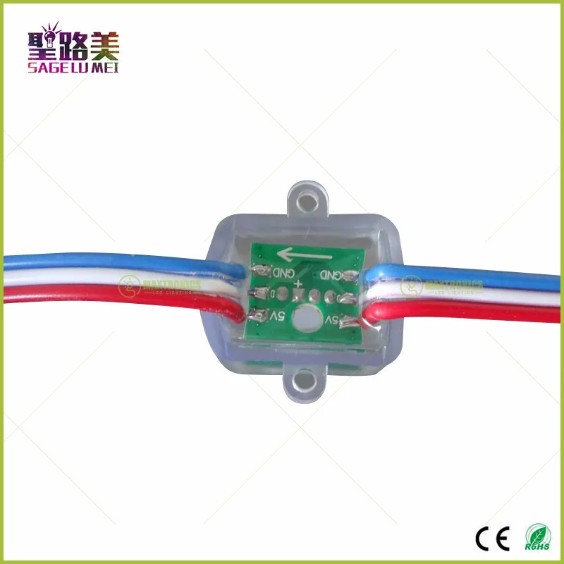 50 шт. 12 мм WS2811 DC 5V 2811 матовый цифровой RGB светодиодный пиксель строка IP68 ic