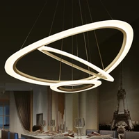 the high quality 4 ring acrylic chandelier modern round pendant lamp 90 260v 6488100cm simple personality pendant lamps