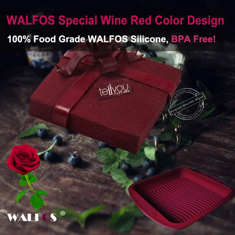 WALFOS DlY квадратная форма 3D силиконовая для торта жаропрочные инструменты выпечки