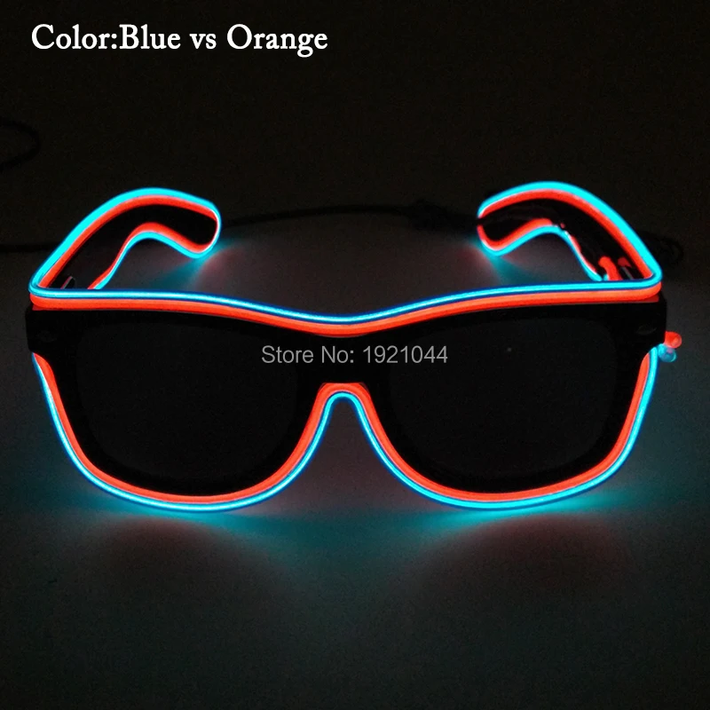 Мигающие 50 шт. светящиеся двойные очки EL Wire|glow in the|glow partyglow party supplies |