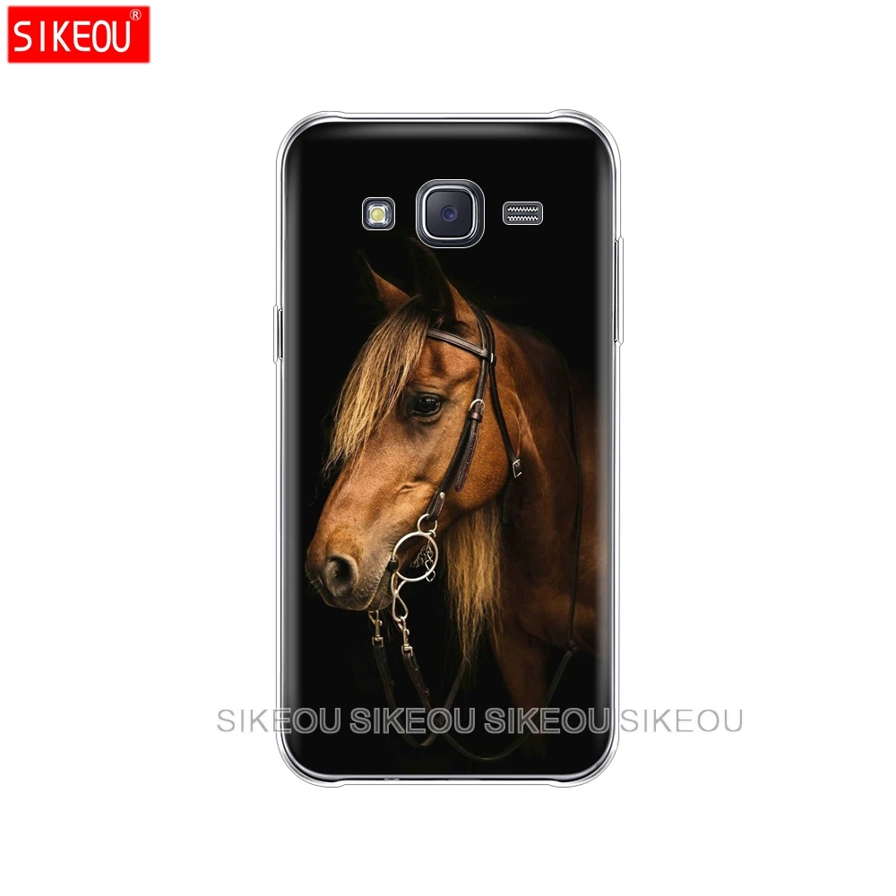 Силиконовый чехол для телефона Samsung Galaxy J1 J2 J3 J5 J7 MINI 2016 2015 prime Fine horse art | Мобильные