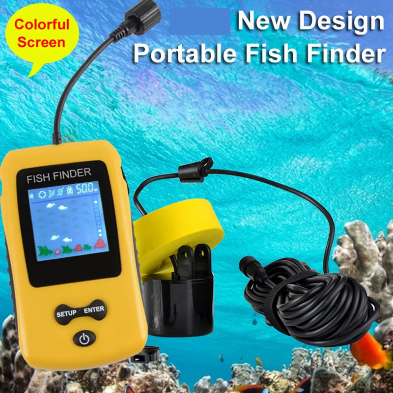 НОВЫЙ Sonar lcd искатели рыбы Рыбалка с эхолотом рыболокатор цветной экран подводная