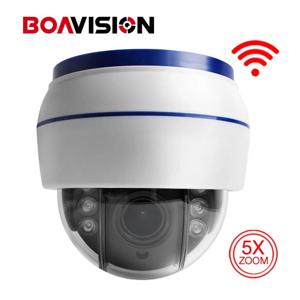 HD 1080P Беспроводная PTZ IP камера 5X оптический зум Wifi скоростные купольные камеры