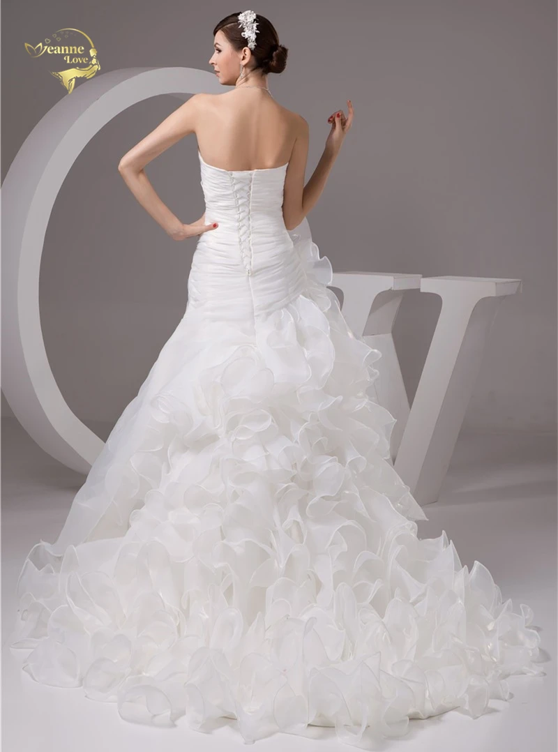 2021 белого цвета и слоновой кости роскошные Vestido De Noiva Robe Mariage свадебное платье