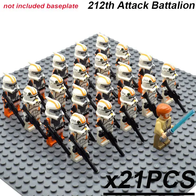 212th Attack D 21 шт./компл. Звездные войны королевской гвардии волк Trooper шок Trooper 501st Легион Палпатин конструкторных блоков, Детские кубики, игрушки для детей - Цвет: 212th Attack D