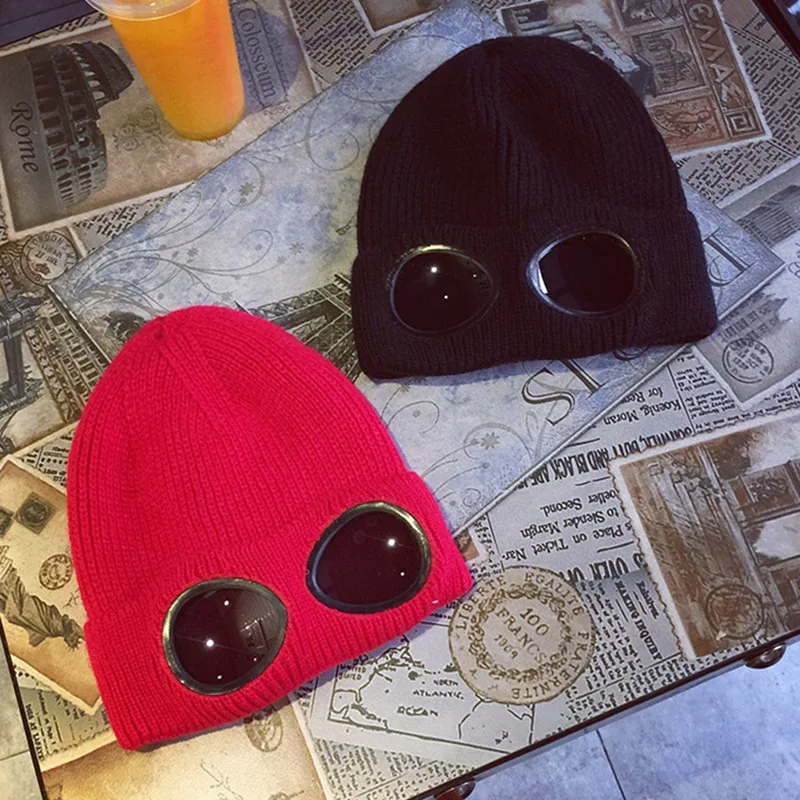 Двойного назначения утолщенной осень-зима вязаная шапка для Для мужчин женщин