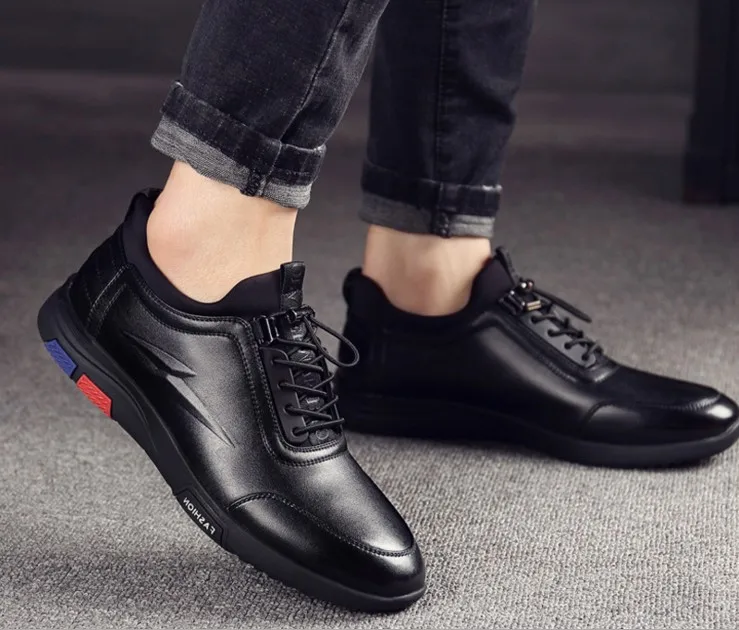 Cyabmoz Brand Fashion Height Increasing 6 cm Men Casual Shoes Male Invisible Elevator Man Comfortable Oxfords Lace-up | Обувь
