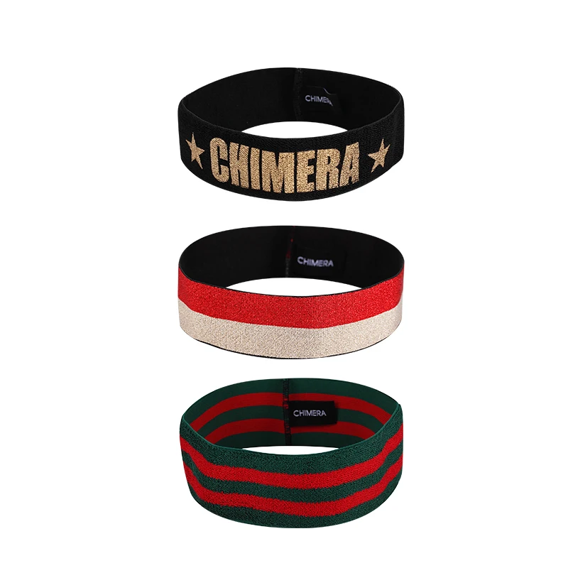 Цветная спортивная повязка на голову CHIMERA 3 шт./компл. широкая эластичная для