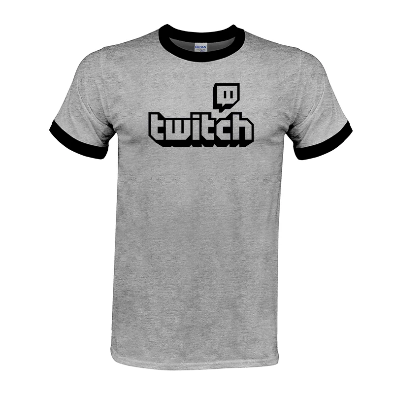 Футболка Twitch TV Фиолетовый Игровой Топ Мужская футболка геймер подарок на день
