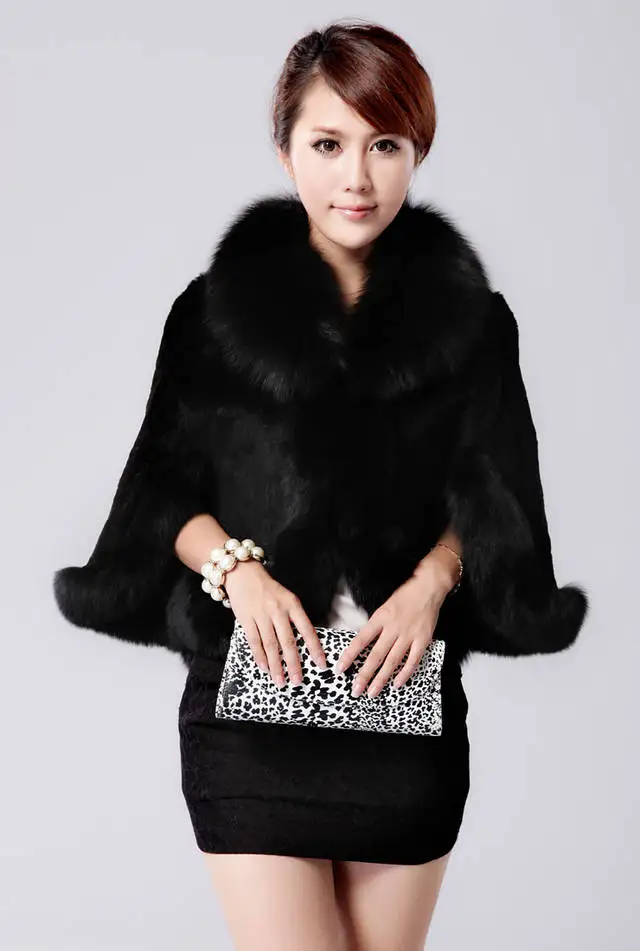 Новинка зимний женский длинный плащ с воротником из натурального Лисьего меха