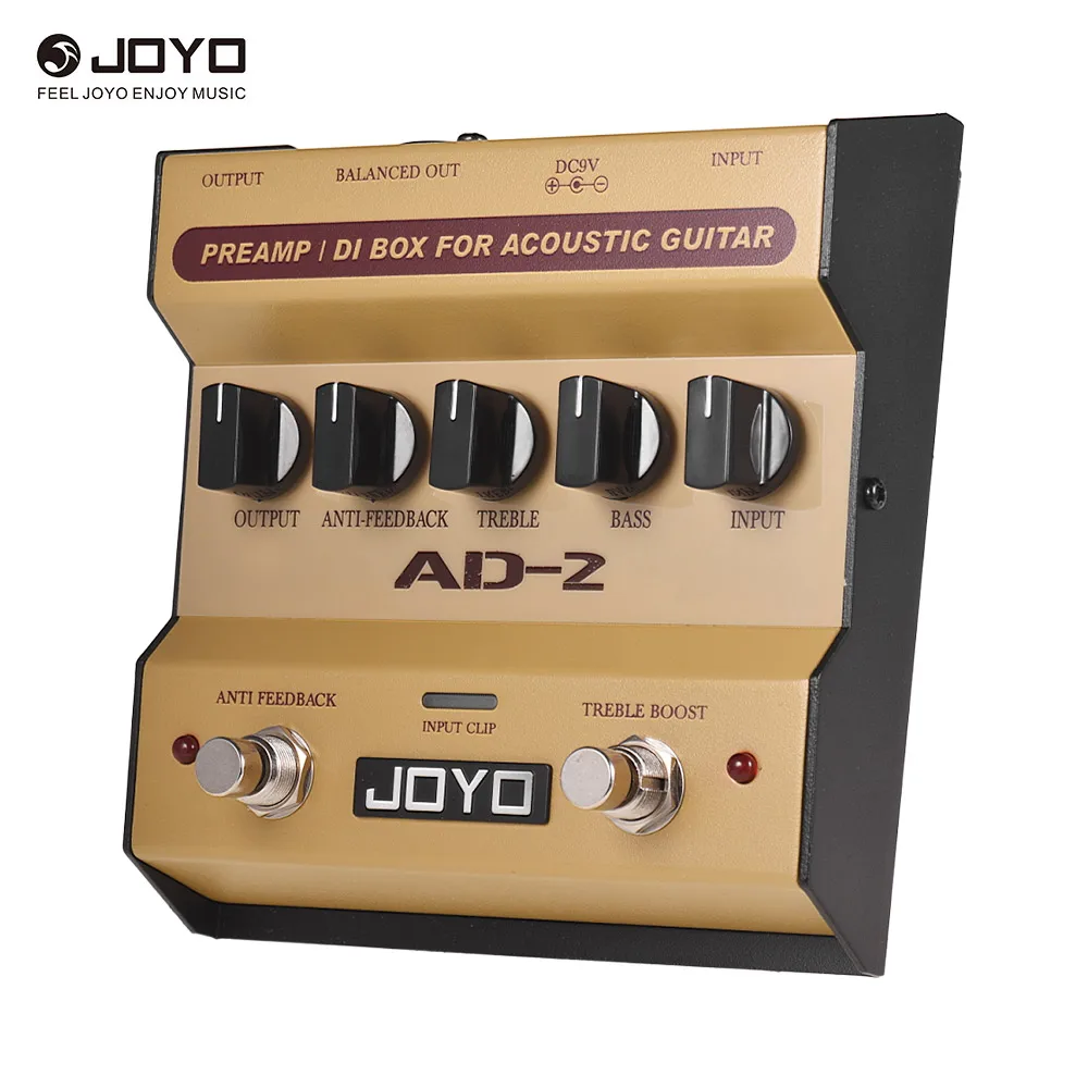 

JOYO AD-2 Portable Preamp DI Box Acoustic Guitar Effect Pedal 2-Band Balance 5 Basic Tune Adjustment Knobs High-Sensitivity