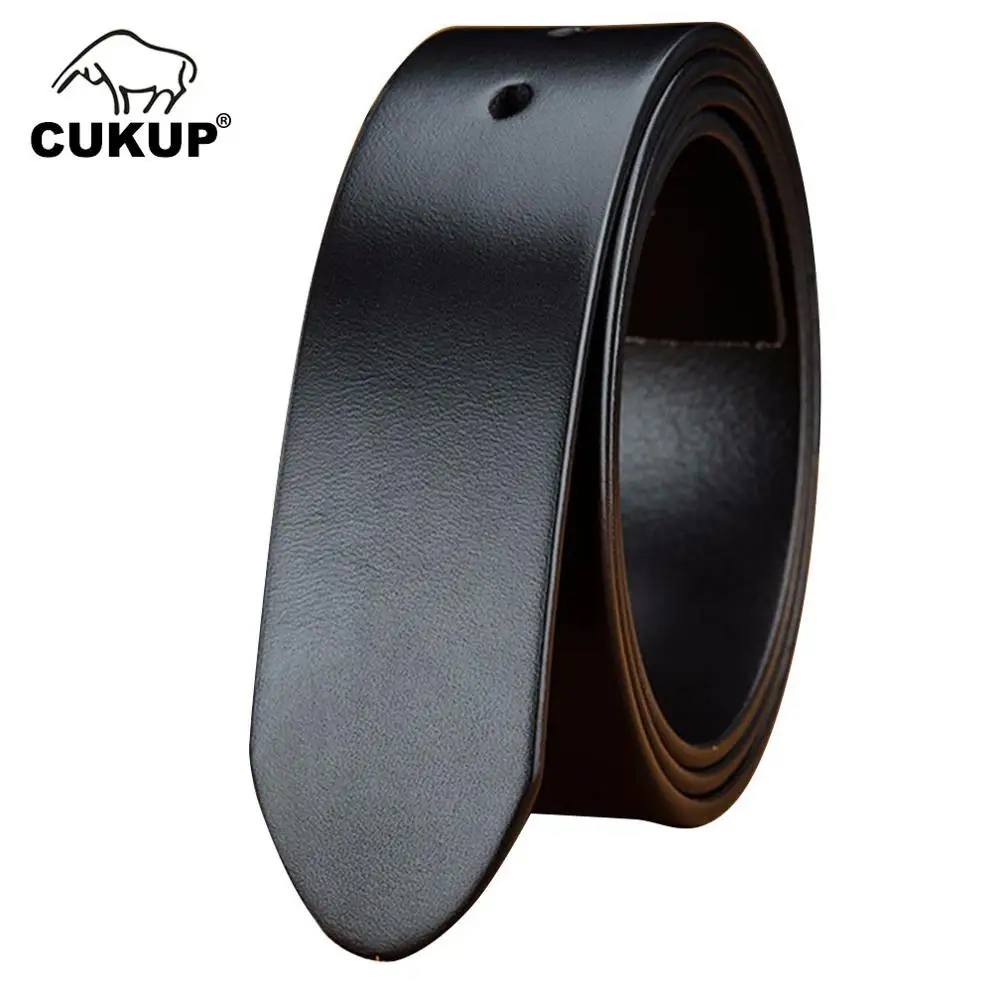 

CUKUP Men's 100% Full Grain Genuine Leather Oval Pattern Holes Pin & Smooth Style Belts for Men 38mm Width Without Buckle NCK627
