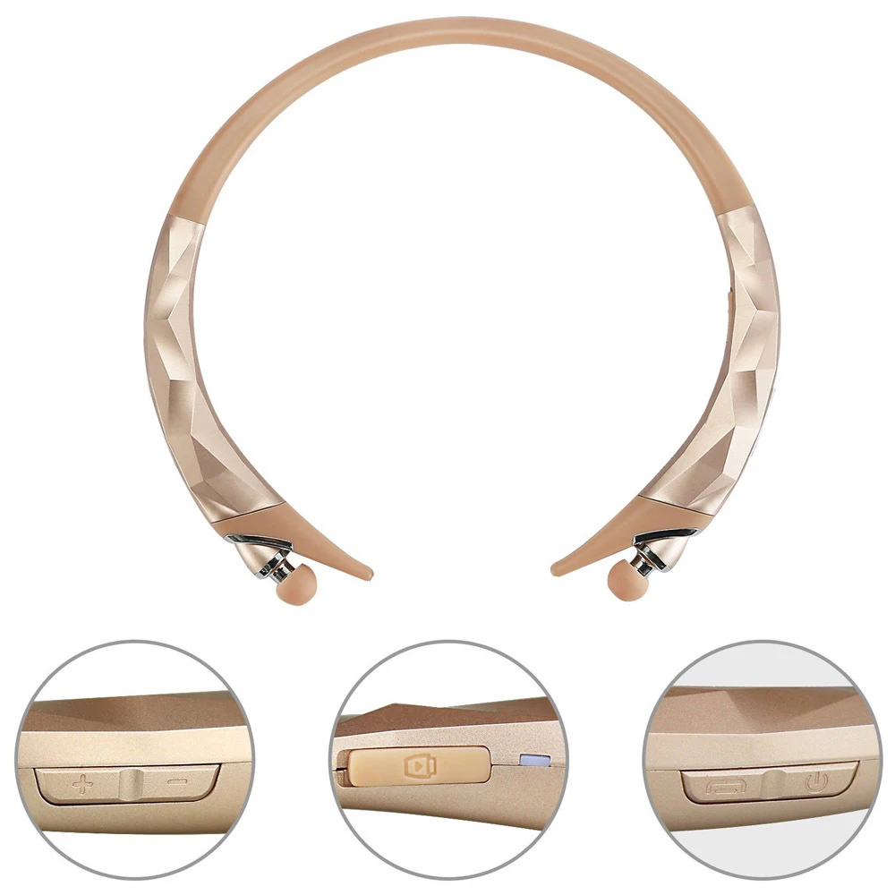 2017 выдвижные Беспроводные спортивные наушники с нашейным ободом беспроводные