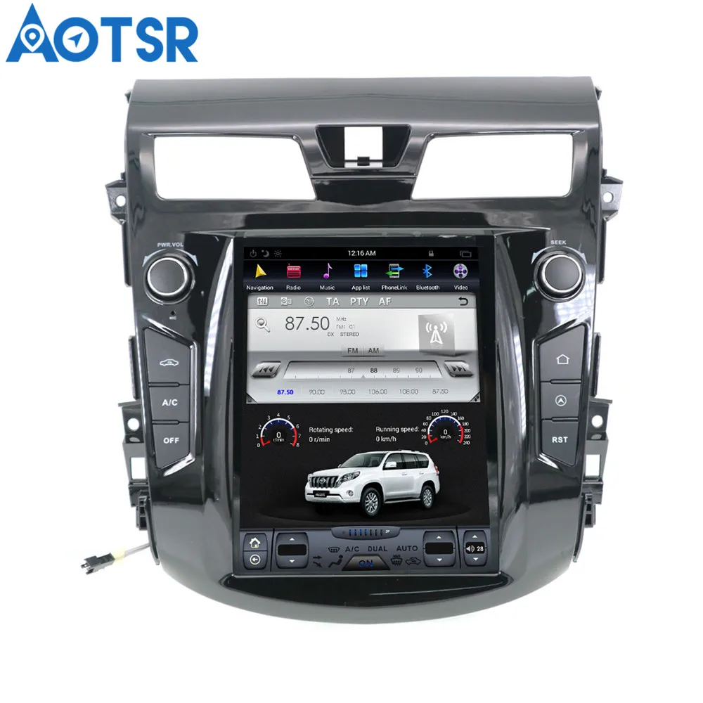 Aotsr Android 7,1 Tesla стиль автомобиля нет dvd-плеер gps навигация радио для NISSAN Teana Altima 2013- блок стерео Мультимедиа