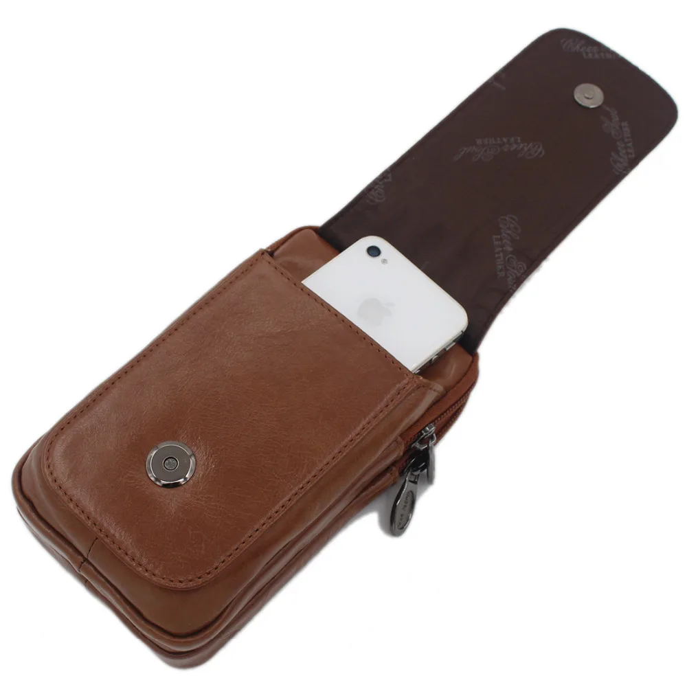 Забавная поясная сумка из натуральной кожи высокого качества кошелек для денег