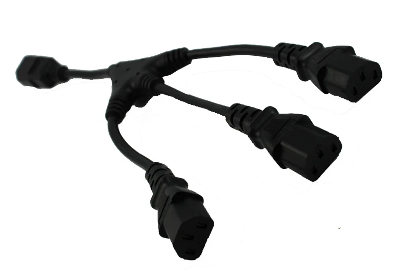 30 см IEC 320 C14 штекер для 3XC13 Женский Y Тип сплиттер Мощность шнур 10A 250 V C14 в три раза C13 Мощность Кабель-адаптер