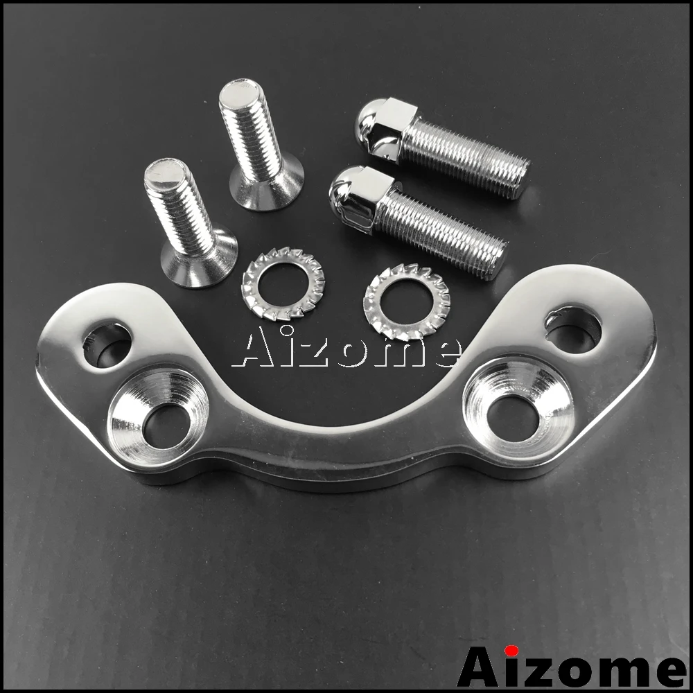 Motorcycle Spring Fork Tree Handlebars Top Clamp T-bar Riser Mount Adapter For Harley DNA Paughco MID-USA Hard Drive Springers | Автомобили