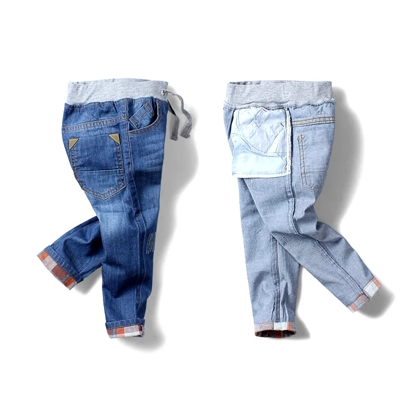 Новинка 2018 модные джинсовые брюки демисезонные синие детские для мальчиков |