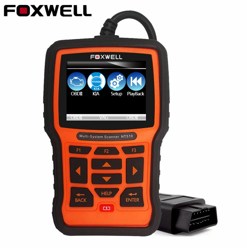 Foxwell NT510 автомобильной OBD2 диагноз сканер для Kia/hyundai Honda Toyota двигателя передачи ABS