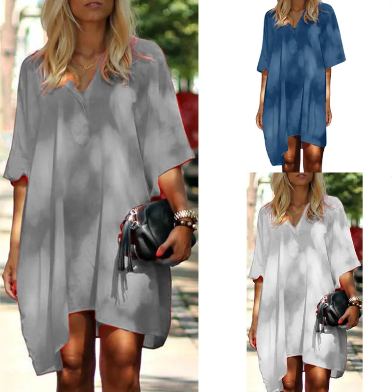 Платье-рубашка большого размера белое платье Xxxl Robe BLANCHE женское летнее Vestido Verano 2019