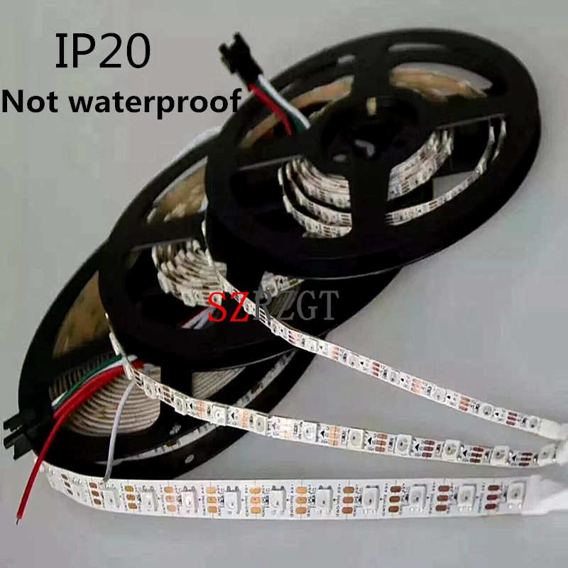 Светодиодная лента 5 м/1 М WS2812 2812B RGB 60leds IP20 IP67 водонепроницаемая цветная