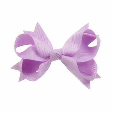 100pcs/lot   Dovetail bow clip Lace Flower Hair Accessories Purple Lt Orchid