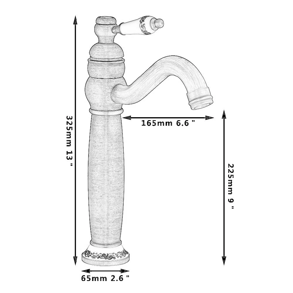 KEMAIDI Ретро смеситель для ванной комнаты розовое золото полированный античная