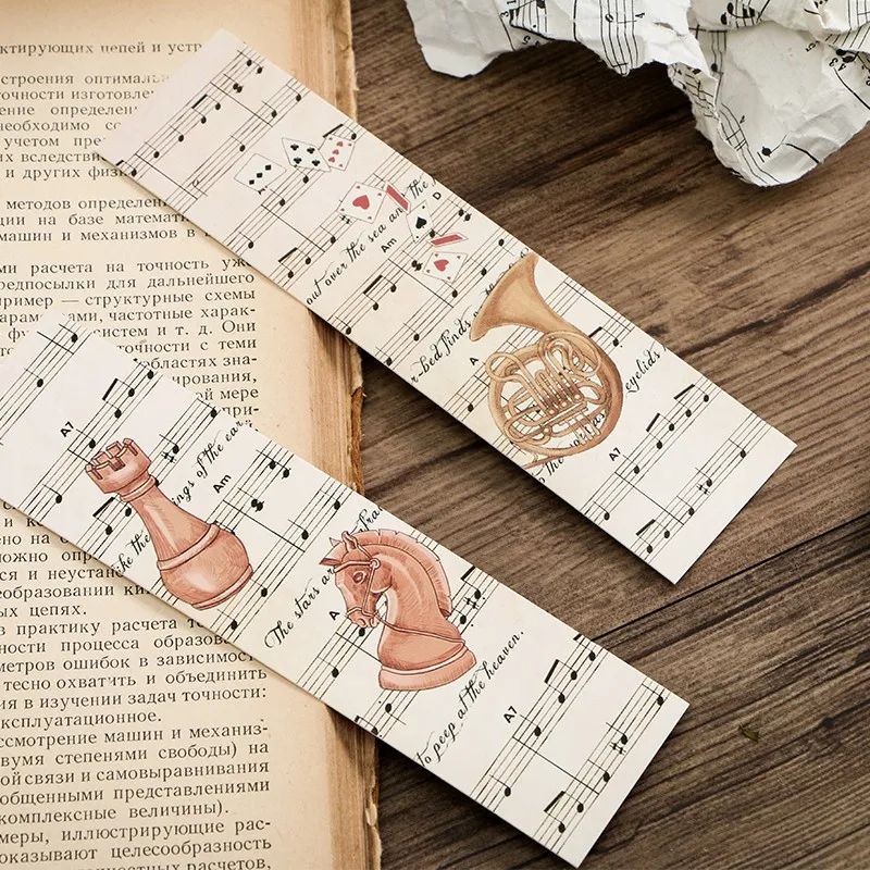 30 шт./кор. сломанной товары для музыки Завод бумажные закладки держатель книги