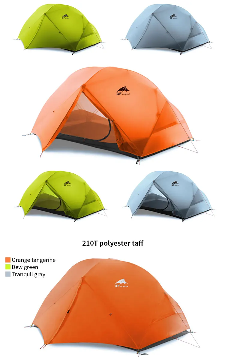 3F UL GEAR 2 Человек Палатка Сверхлегкий Камп палатки tenda tente barraca de acampamento
