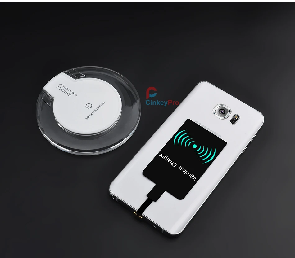 CinkeyPro QI Беспроводной Зарядное устройство приемник Micro Тип usb C для iPhone samsung Тип-C 5 V/1A зарядный адаптер универсальный программатор