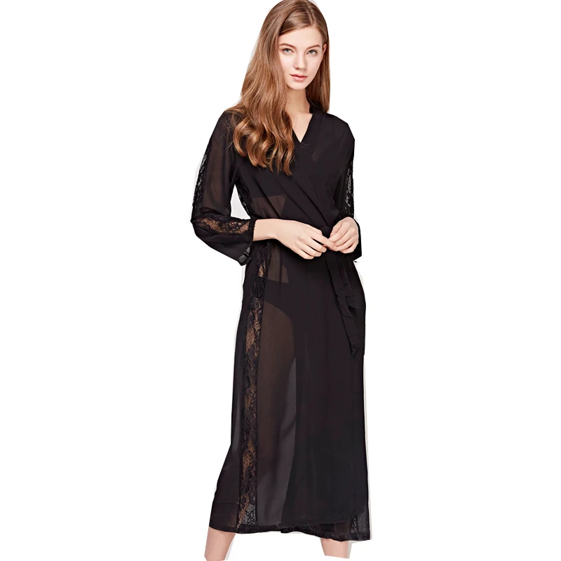

Kimono Robes Bathrobe Robe Kimono Sexy Women Long Robe 21-309