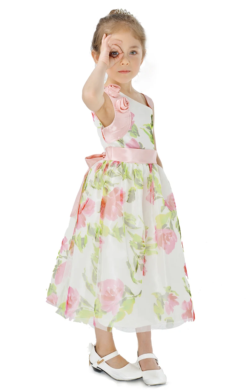 2015 New Summer Girl Sleeveless Pageant Kids Clothes Baby Dress Flower Children Princess Party | Детская одежда и обувь