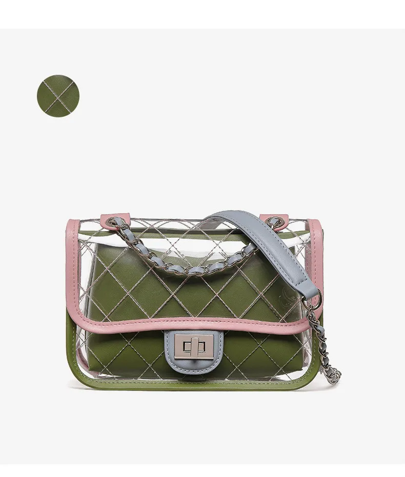 Luxury Ladies Hand Bags Summer Matte Clear Purse Small Tote Bags for Women Transparent Shoulder Cross Body Bolsa Feminina