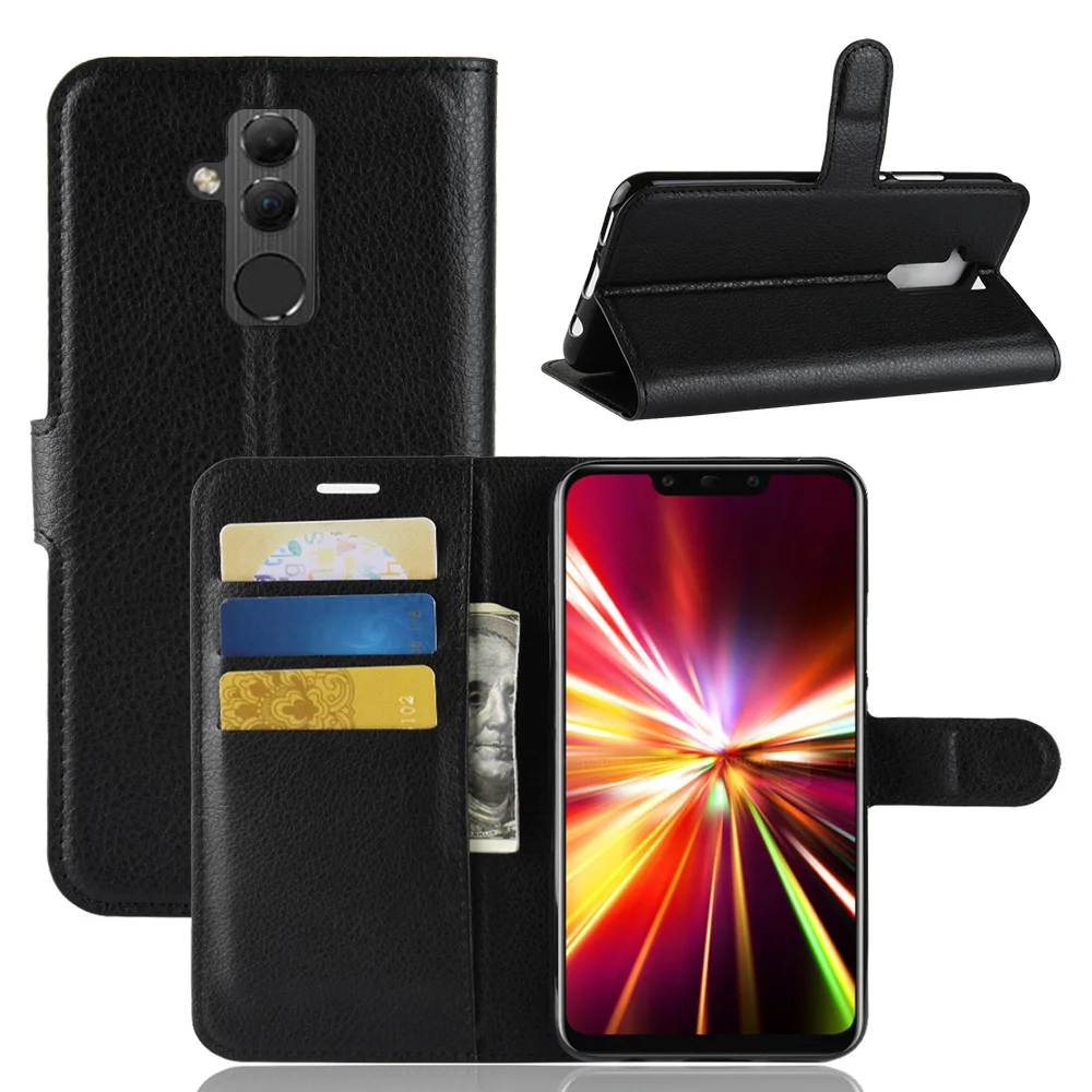 KONSMART защитный чехол книжка для huawei Коврики 20 Lite личи искусственная кожа флип