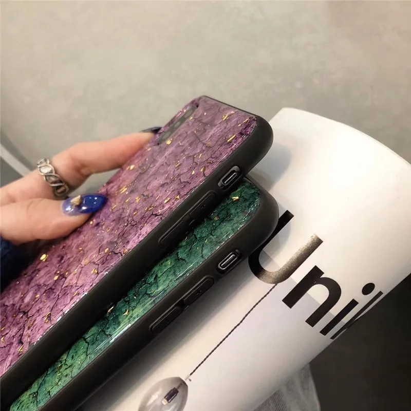 Блестящие золотые масляные мраморные мягкие чехлы для Huawei Honor 8X 7X 6X 8C чехол P20 P30 Y5P