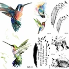 Женские акварельные татуировки FANRUI на руку, наклейки для тела, колибри, купить татуировки, временные искусственные птицы для девушек, наклейки