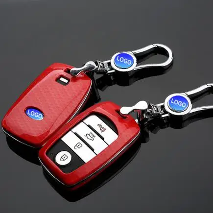 Новинка 2018 чехол для ключа из углеродного волокна простой стиль кольцо