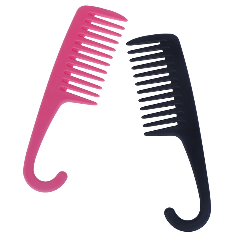 

1Pc Large Wide Tooth Combs With Curved Hook Brushes Detangling Big Teeth Hairdressing Reduce Hair Loss Comb Salon Styling Tools