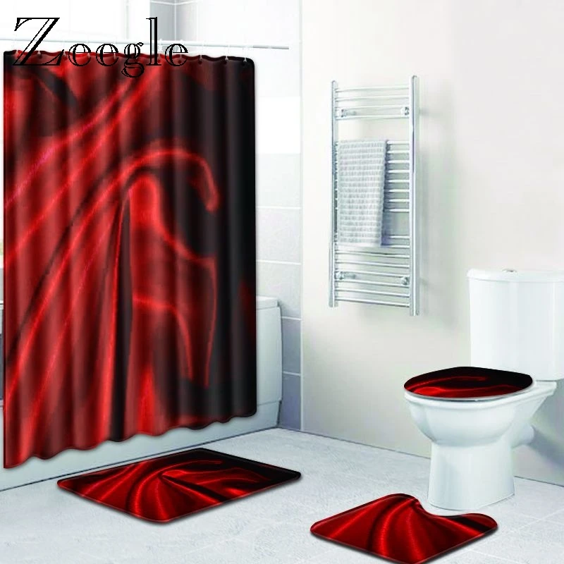 Offerte Zeegle 4 Pezzi Set Tappetino Da Bagno Flanella Antiscivolo Cucina Tappetino Da Bagno Tappeto Bagno Toliet Tappeto Lavabile Doccia Tappeto
