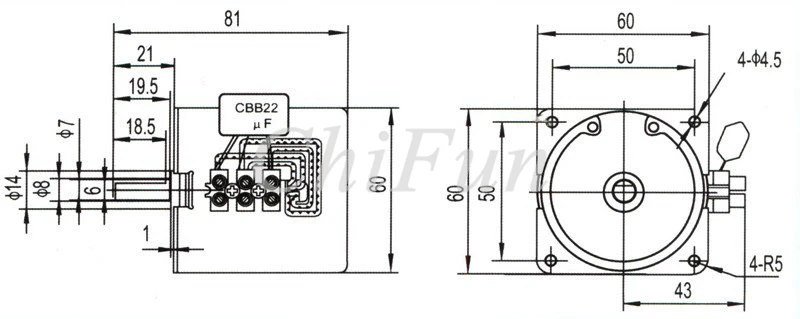 1 комплект низкоскоростной синхронный двигатель micro ac220в/60KTYZ 14 Вт 2 5 об./мин.