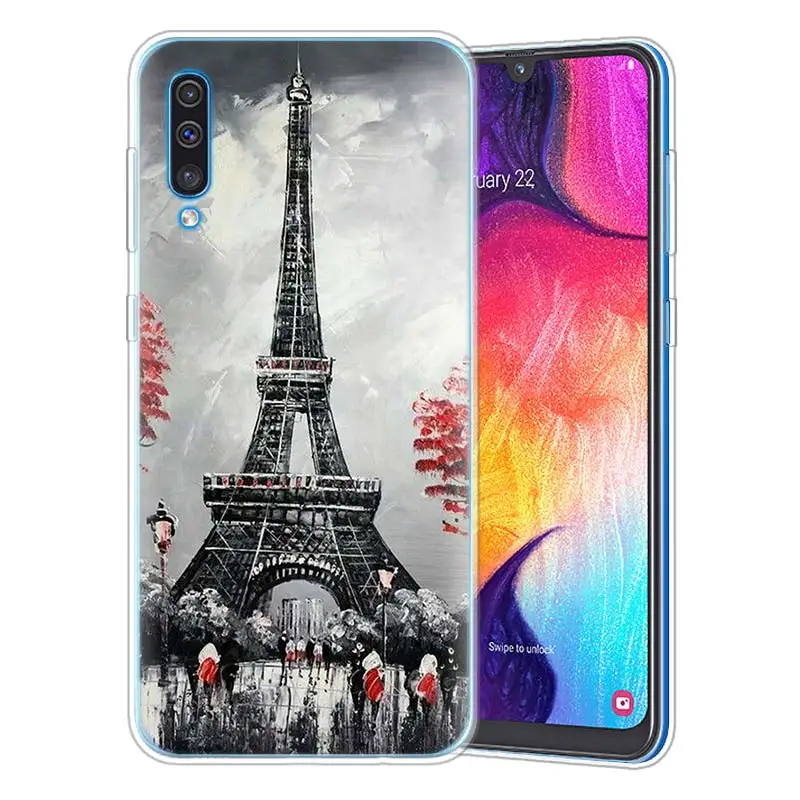 Модные лондонского городского Эйфелева чехол для samsung A50 A70 A60 A40 A30 A20 A20e A10 M30 M20 M10 A7 A9 силиконовый чехол для телефона из ТПУ с принтом " - Цвет: 11